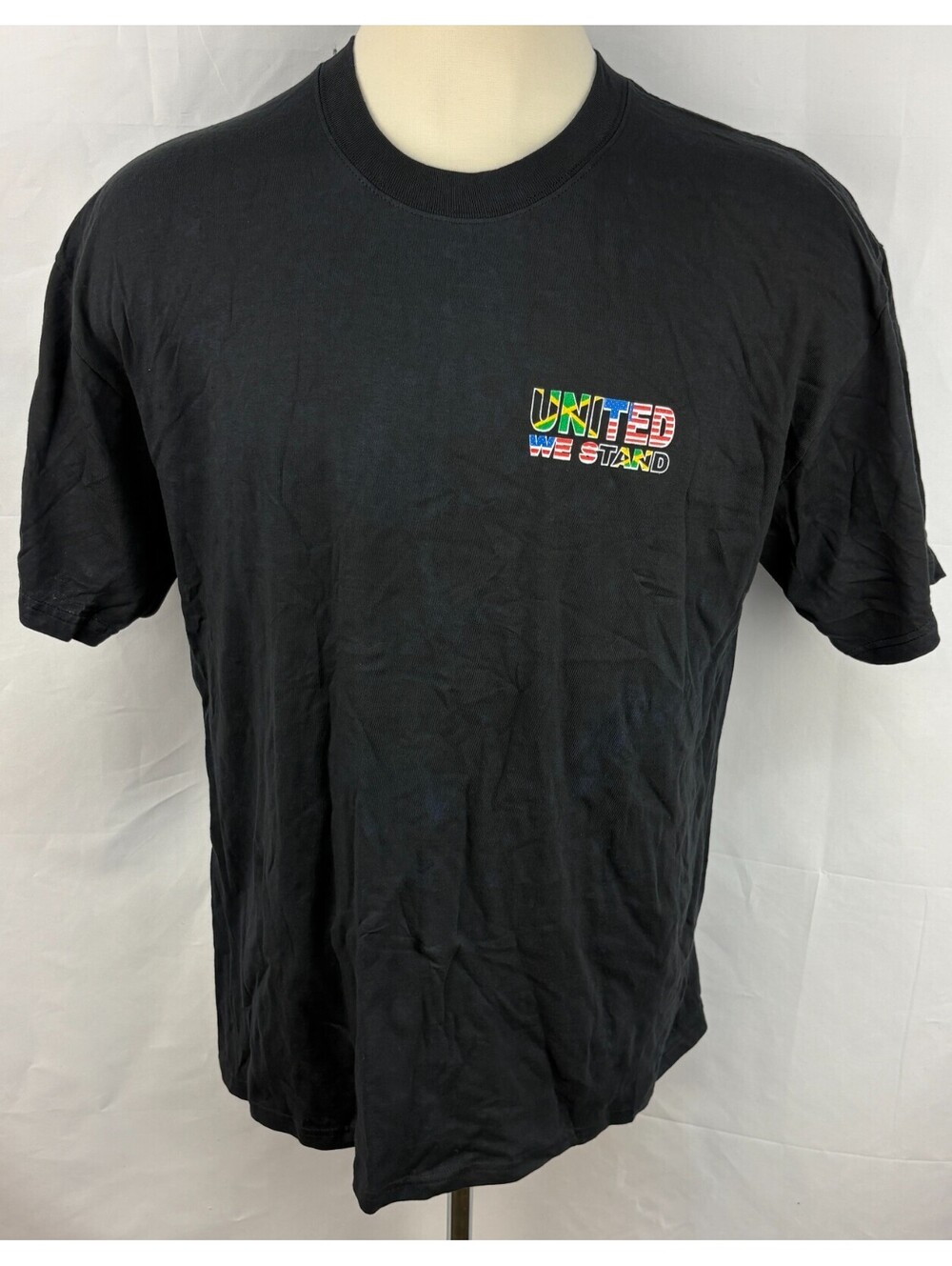 "United We Stand Jamaica Remembers" Men's XL Black Graphic T-Shirt